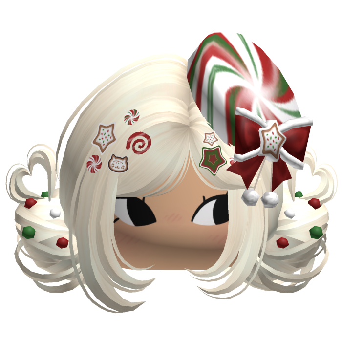 ♡ Christmas Candycane Buns (Beige)