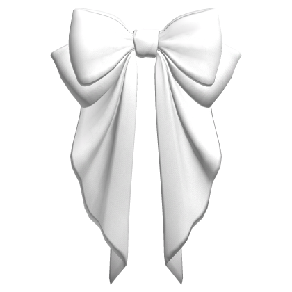 Big Hair Bow White Basic Cute Head Ribbon Cutesy
