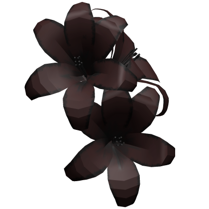 Summer Flowers Hair Clip In Dark Red & Black Roblox item