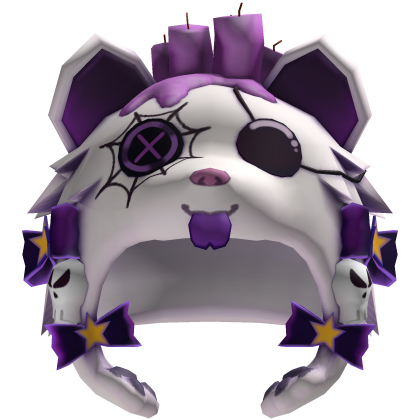 Cute White Violet Halloween Puppy Hat