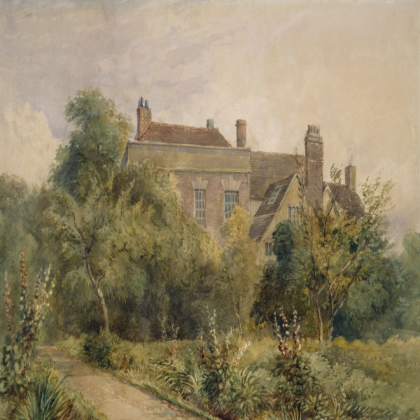 Landscape Vintage House Old painting Roblox decal
