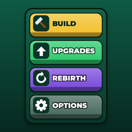 Tycoon UI Kit Cash Buttons Upgrade Shop HUD Panels