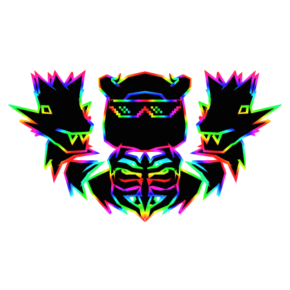 Cartoony Rainbow Horns Shades Skull Dragon Combo Roblox item