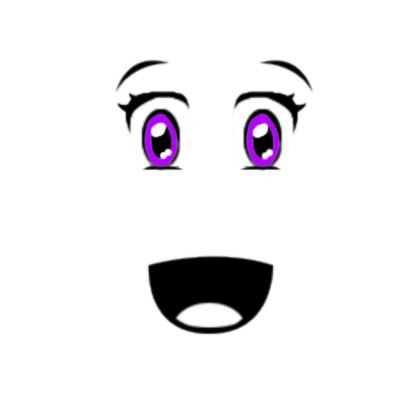 Anime Surprise Face: Purple Eyes Roblox decal