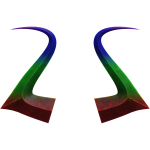 (Rainbow) Spire Demon Horns [PBR]