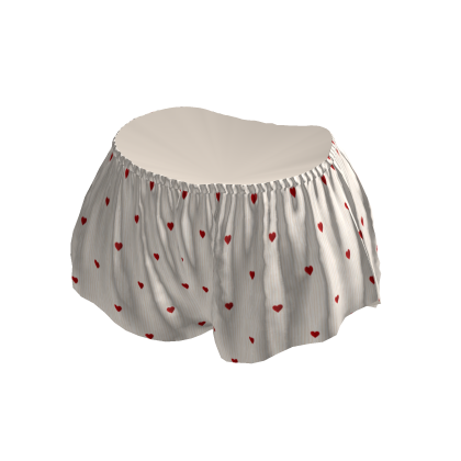 White Love Letter Heart Pajama Shorts Set thumbnail