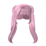 ꒰FREE꒱ : Pink Hair Pigtails Cute W/Layered Bangs ♡
