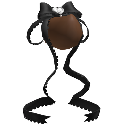 Cute Bunny Tail W Ribbon Ruffles | Brown & Black  Roblox item