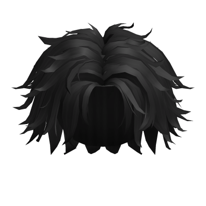 Fluffy Stylish Emo Boy Hair (Black) Roblox item