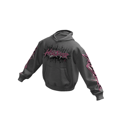 Designer Hellstar Hoodie Grey thumbnail