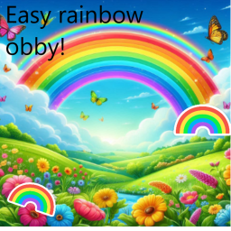 Easy Rainbow obby!