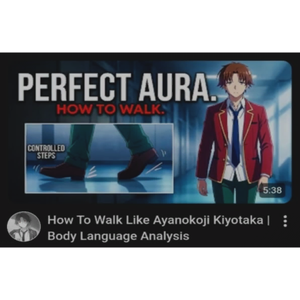 Ayanokoji aura farm walk meme 
