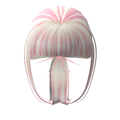 long bun y2k emo blonde pink messy girl hair Roblox item