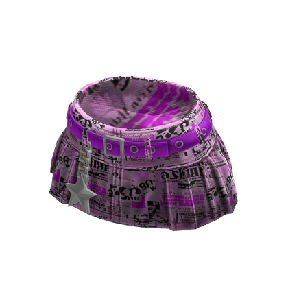 Y2K NewsPaper Mini Skirt (Pink) thumbnail