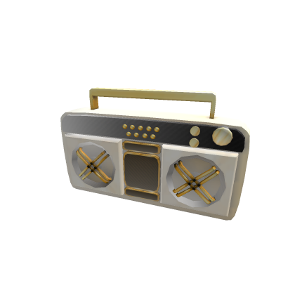 white-gold boombox\radio\music