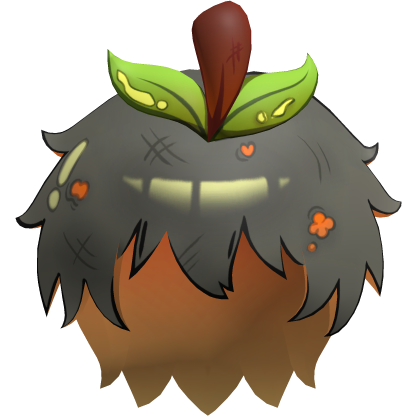 Gray Toon Lowpoly Anime Apple Hair