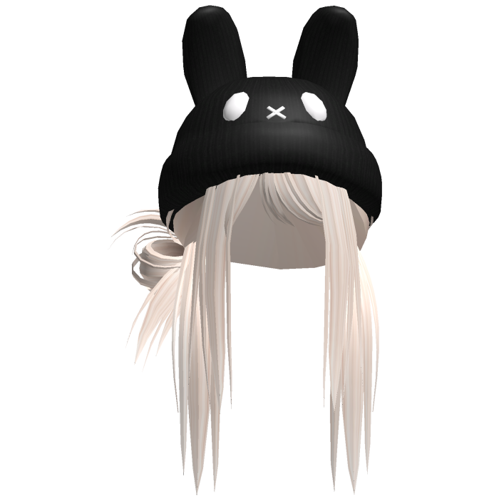 Moe Messy Girl Hair W/ Bunny Hat  Beige V2