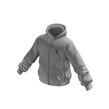 Goth Haunted House Zip-Up Hoodie (Light Gray)