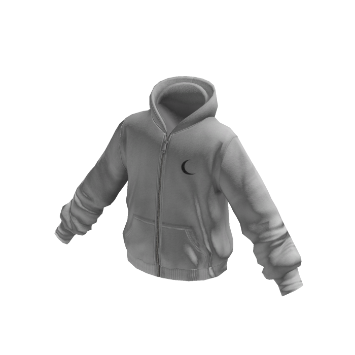 Goth Haunted House Zip-Up Hoodie (Light Gray)