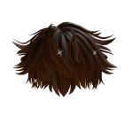 Messy Dark Brown Hair With Stars
