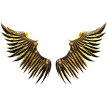 Black & Gold Harbinger Wings