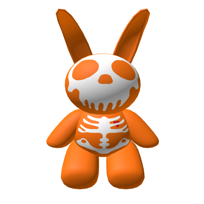Giant Skeleton Bunny Backpack Orange