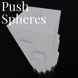 Push spheres off of a cliff