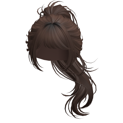 Brown Messy Grunge Anime Ponytail Roblox item
