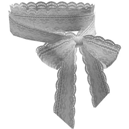 gothic white lace side bow choker (3.0)