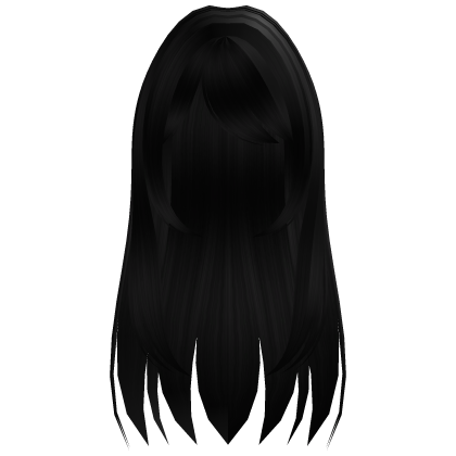 Black Long Straight Cute Doll Hair Roblox item