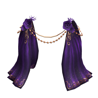 Ethereal Purple and Gold Rose Goddess Skirt (1.0)