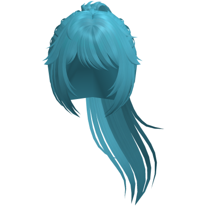 cute anime ayano yandere ponytail in blue