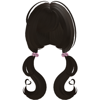 ♡ adorable heart moe pigtails in brown