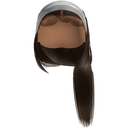 Cute Straight Hair w Headband (Brown) thumbnail