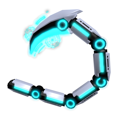 Glowing Neon Cyber Scorpion Tail