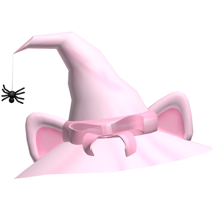 FREE halloween witch kitty cat hat pink bow spider