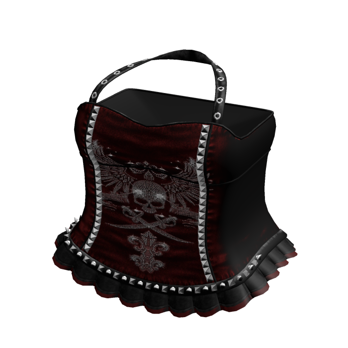 Emo Rhinestone Dress in Red & Black