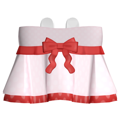♡ ꒰ Cute Valentine Bunny Dress in Pink & Red Polka thumbnail