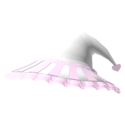 🐈‍⬛Halloween Lace Witch Hat in White & Pink