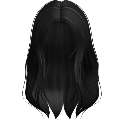 Wavy Popstar Hair in Black Roblox item