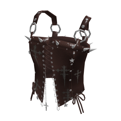 Corset Top with Ring Straps (Brown)