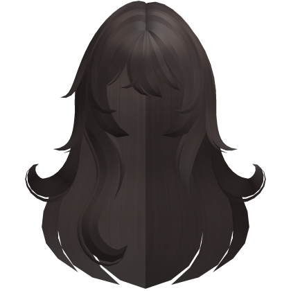 kawaii fluffy messy long anime hair brown
