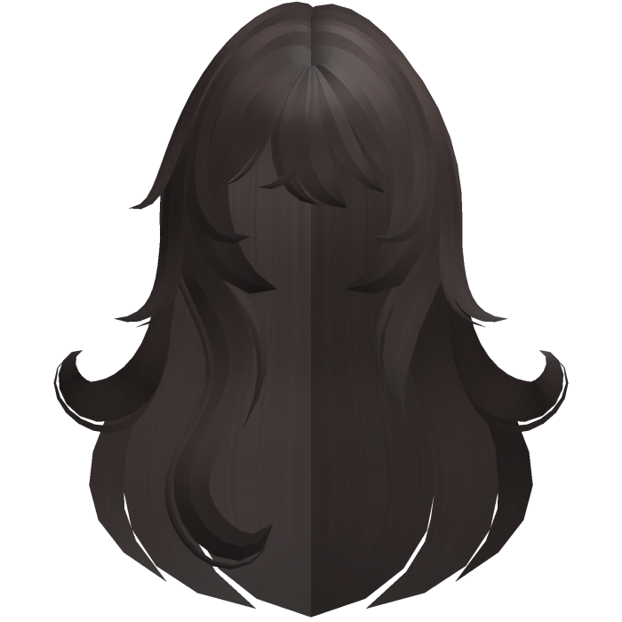 kawaii fluffy messy long anime hair brown