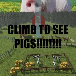 climb a ladder to see pigs icon