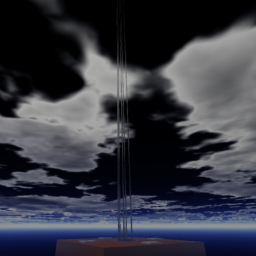 compete to climb up the super long tower