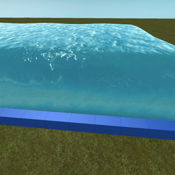 swimming pool with a sword