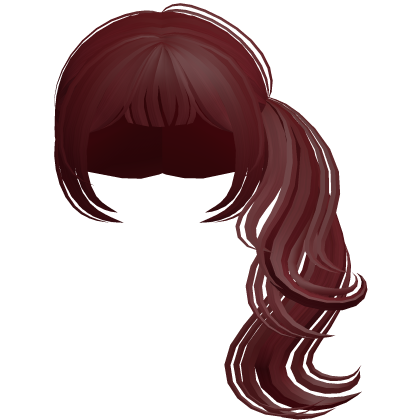 Preppy Dolly Curled Side Ponytail (Red)