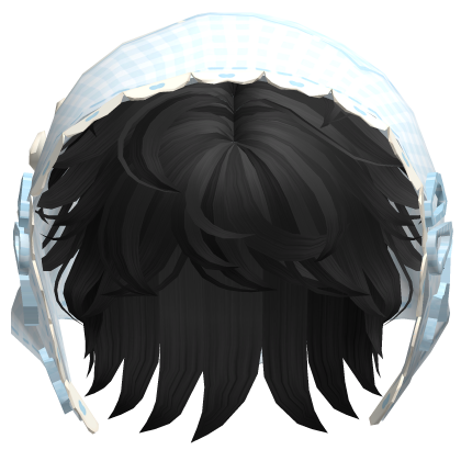 Igari Pink Bonnet W/ Messy Black Boy Hair Roblox item