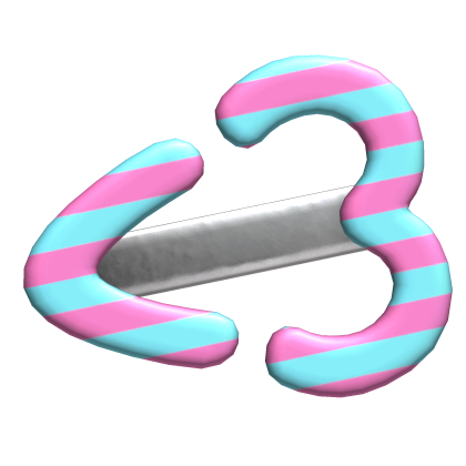 𝓓 | dollie <3 hairclip - pink & aqua stripes