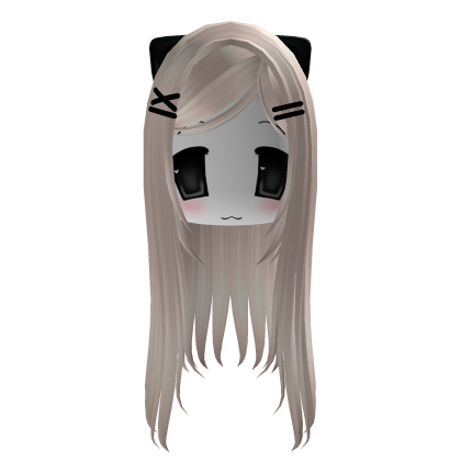 long goth moe cat hair Cute happy Anime Chibi vkei